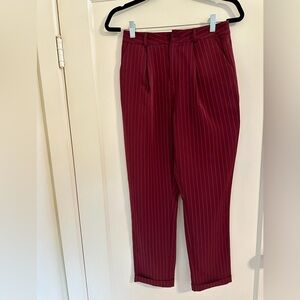 Forever 21 Woman’s Red Striped Dress Pants